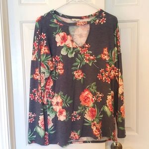 B1G1 FREE Long sleeve floral top